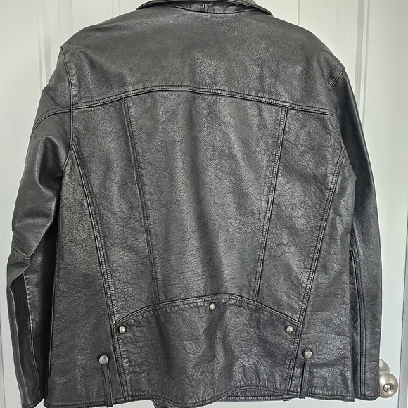 NWOT FREE PEOPLE JEALOUSY LEATHER MOTO JACKET Sz Large - Picture 12 of 16